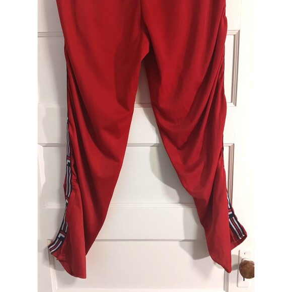 FILA Joggers Mn XL Ush Tape Pant Red Athletic Streetwear Hip Hop Pockets Comfort - Picture 9 of 12